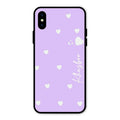 Be Loved Customized Glass Case Cover Purple For iPhone XS