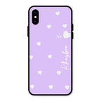 Be Loved Customized Glass Case Cover Purple For iPhone XS