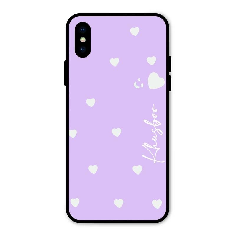 Be Loved Customized Glass Case Cover Purple For iPhone XS