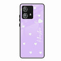 Be Loved Customized Glass Case Cover Purple For Motorola Edge 40 5G