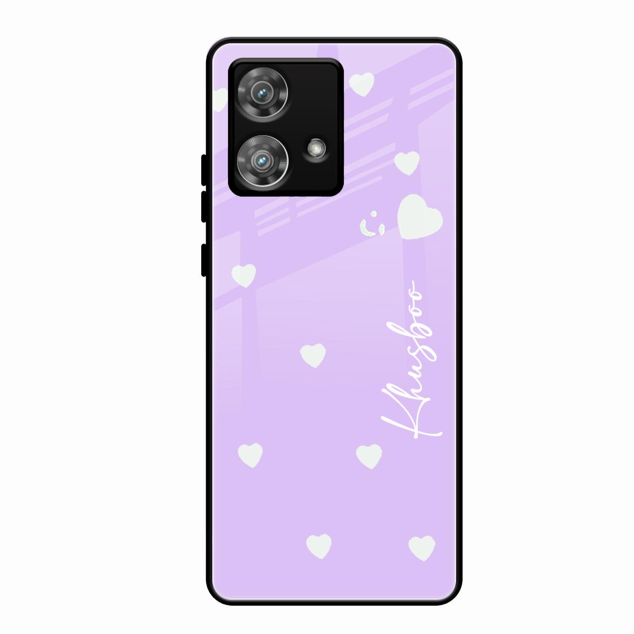Be Loved Customized Glass Case Cover Purple For Motorola Edge 40 5G
