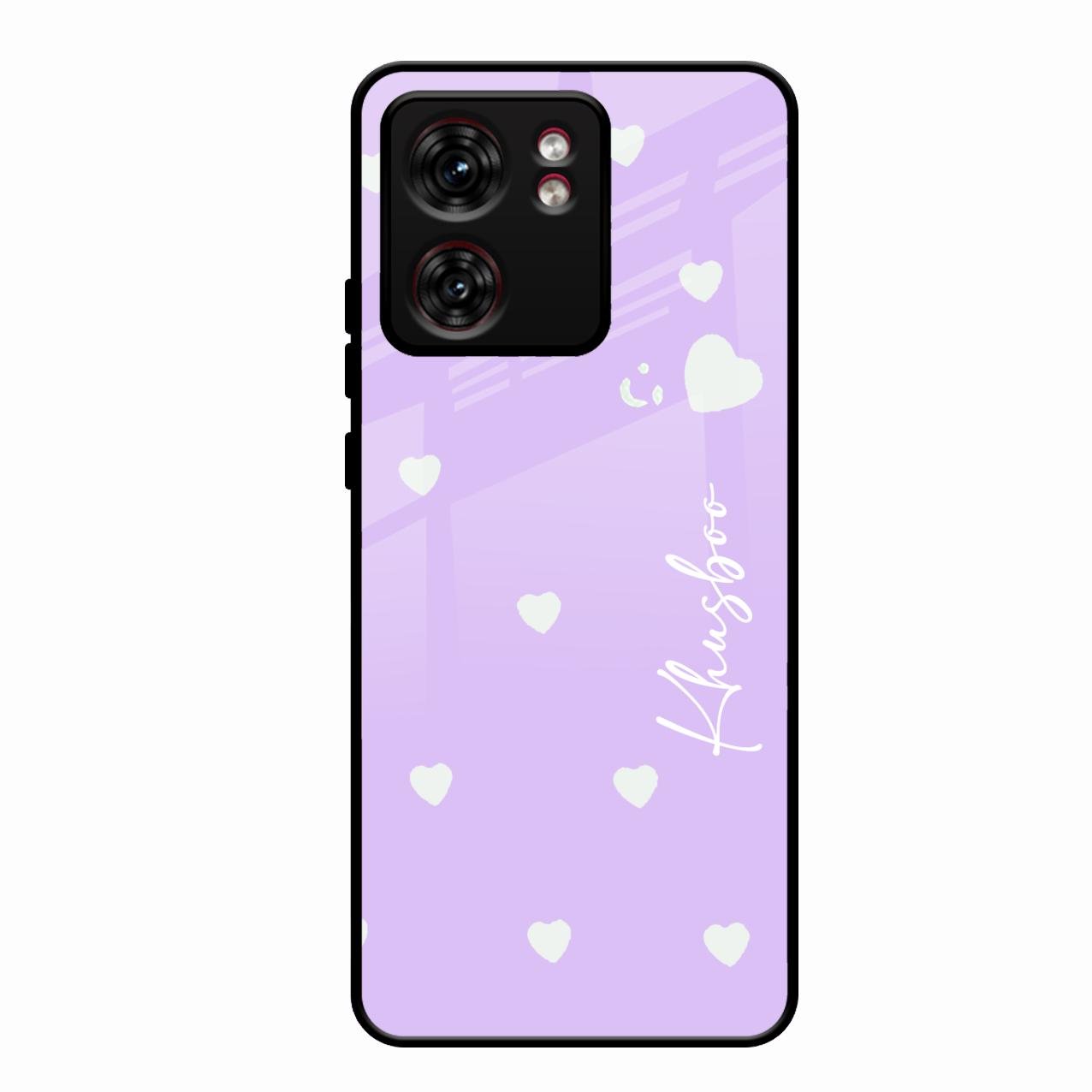 Be Loved Customized Glass Case Cover Purple For Motorola Edge 40
