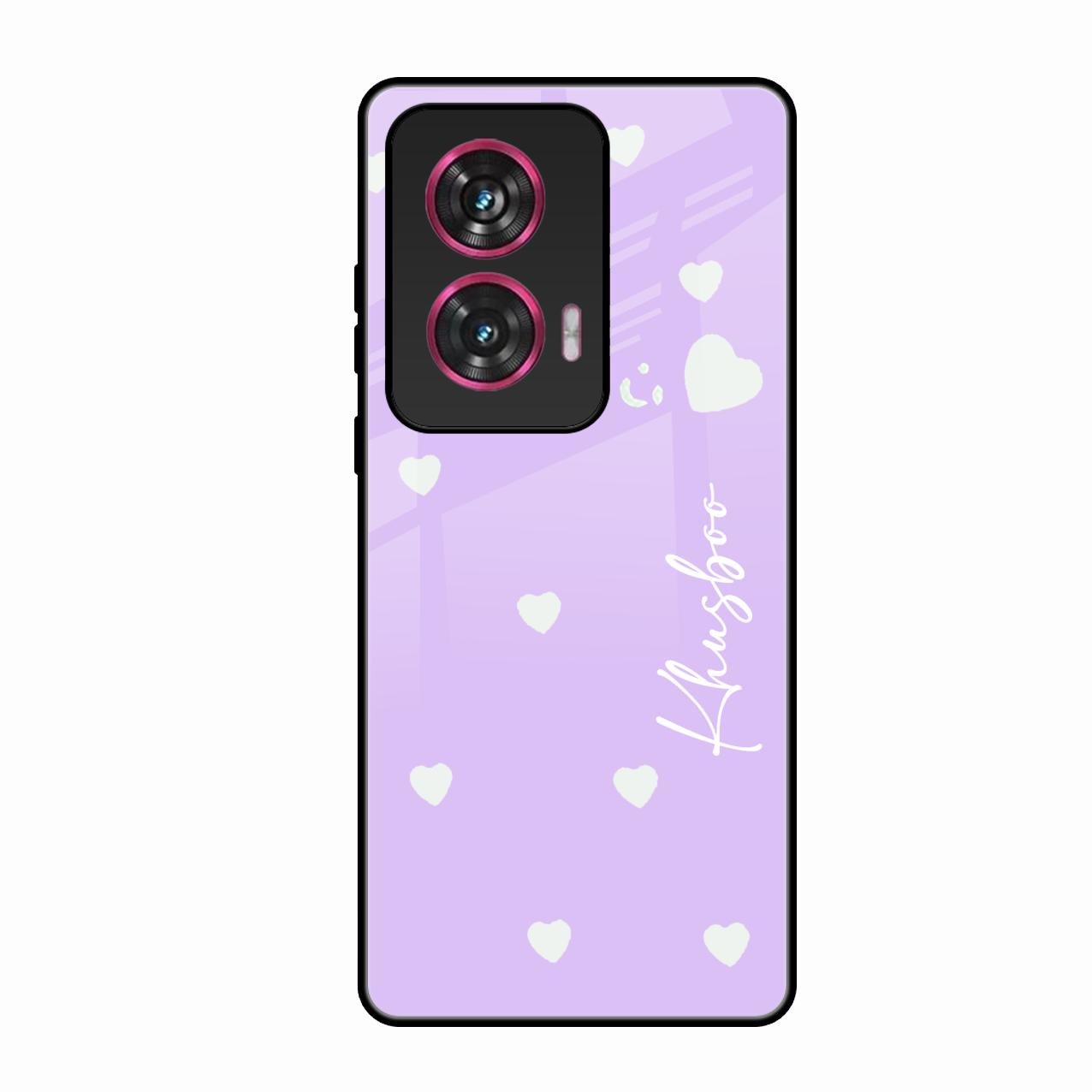 Be Loved Customized Glass Case Cover Purple For Motorola Edge 50 Fusion 5G