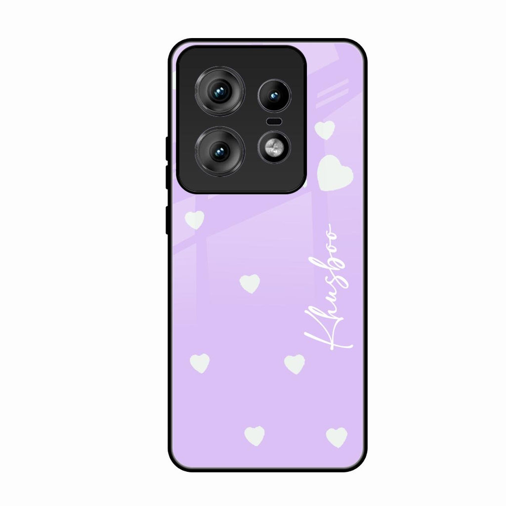 Be Loved Customized Glass Case Cover Purple For Motorola Edge 50 Pro