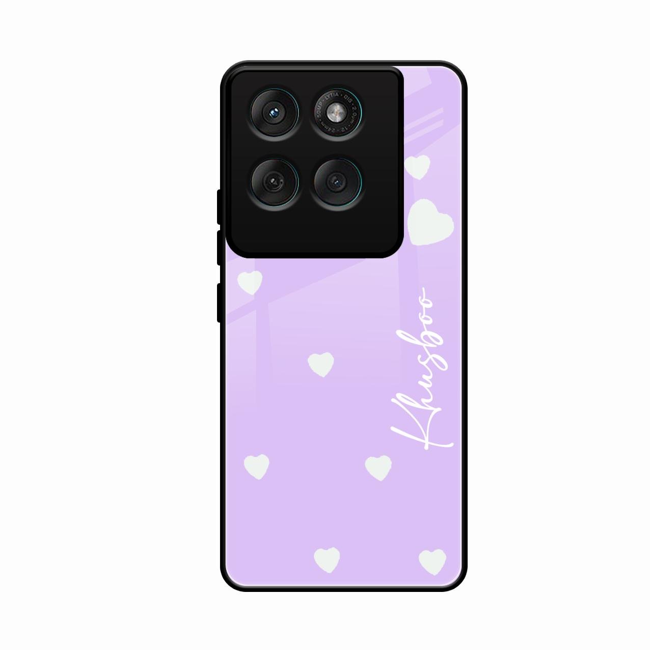 Be Loved Customized Glass Case Cover Purple For Motorola Edge 60 Pro 5G