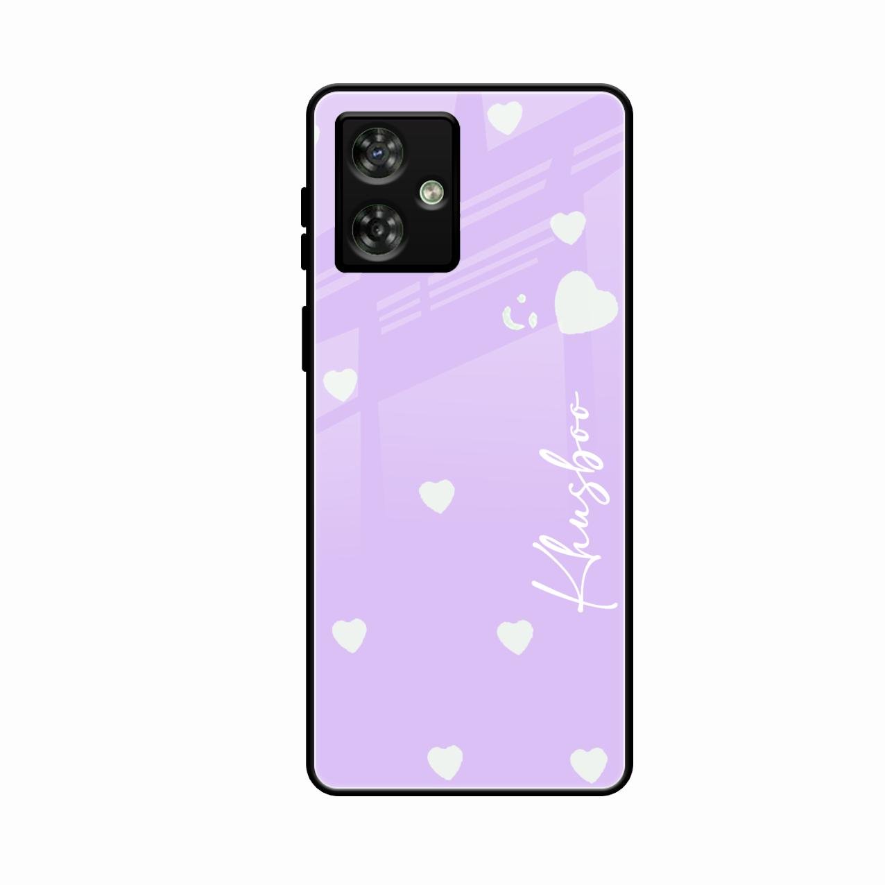 Be Loved Customized Glass Case Cover Purple For Motorola G64 5G