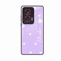 Be Loved Customized Glass Case Cover Purple For Motorola G85 5G