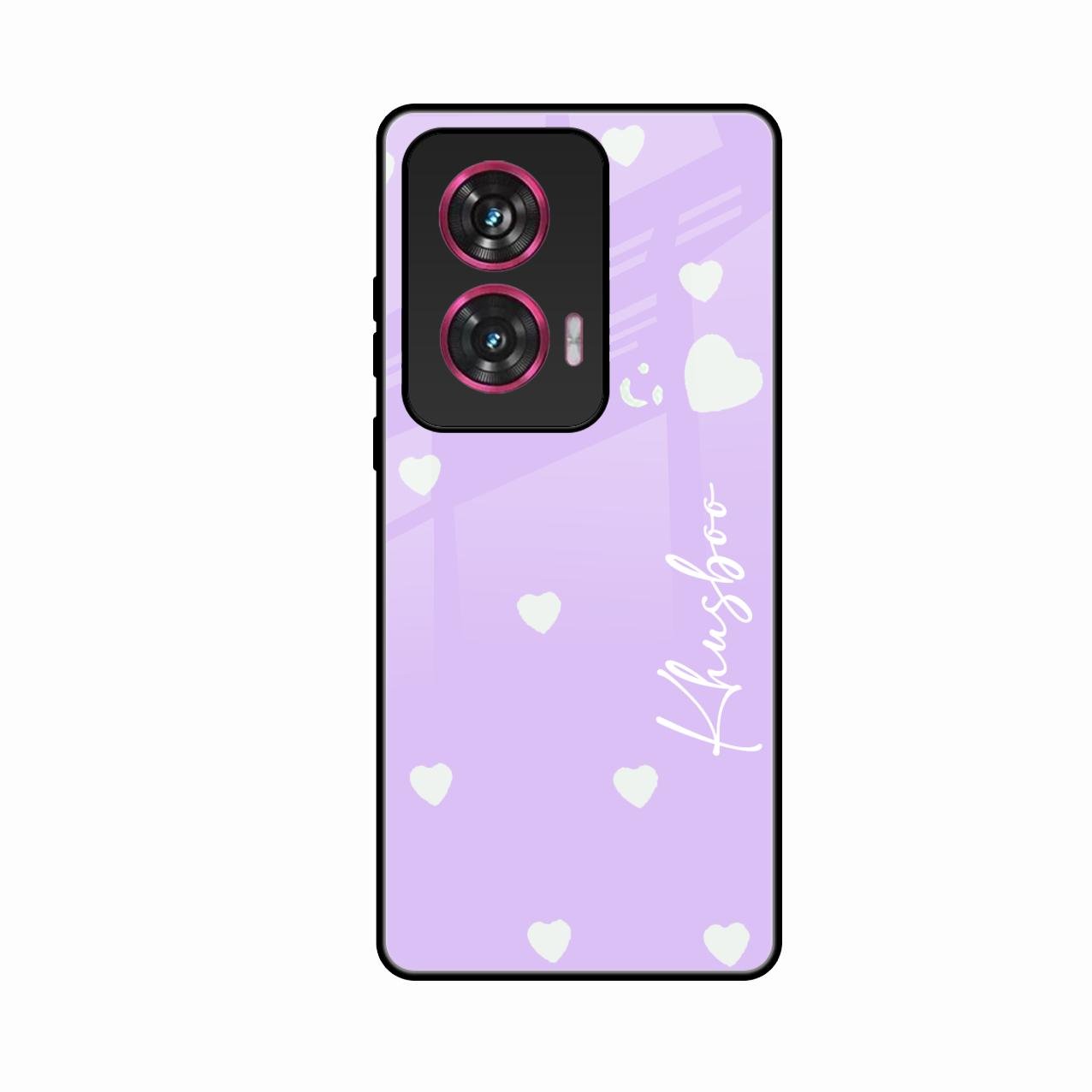 Be Loved Customized Glass Case Cover Purple For Motorola G85 5G