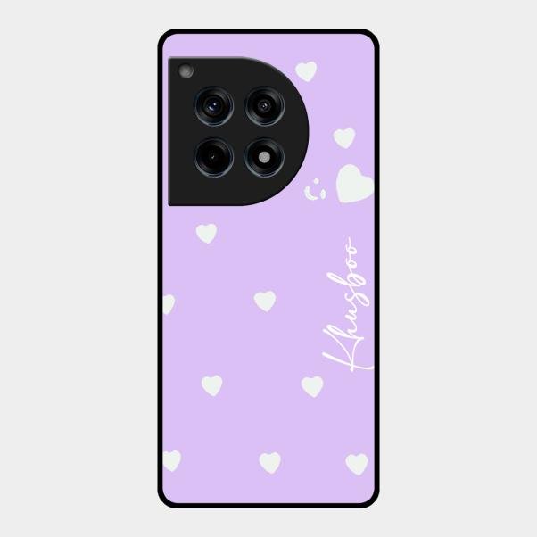 Be Loved Customized Glass Case Cover Purple For Oneplus 12R 5G