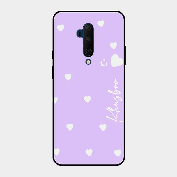 Be Loved Customized Glass Case Cover Purple For Oneplus 7T Pro