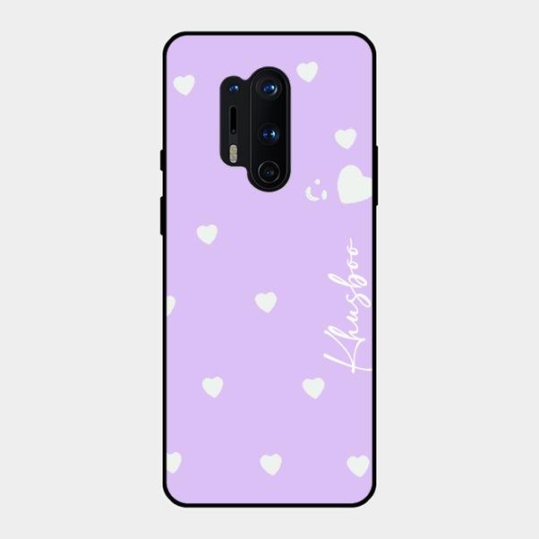 Be Loved Customized Glass Case Cover Purple For Oneplus 8 Pro