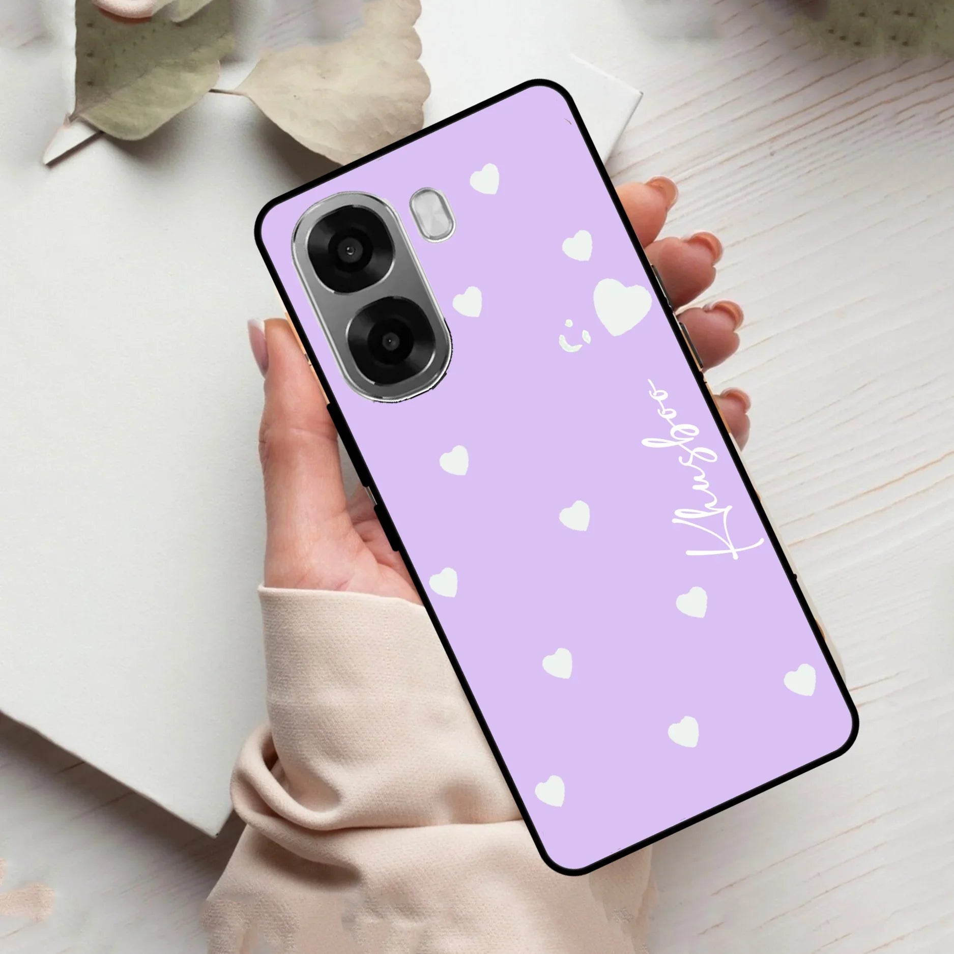 Be Loved Customized Glass Case Cover Purple For Oppo