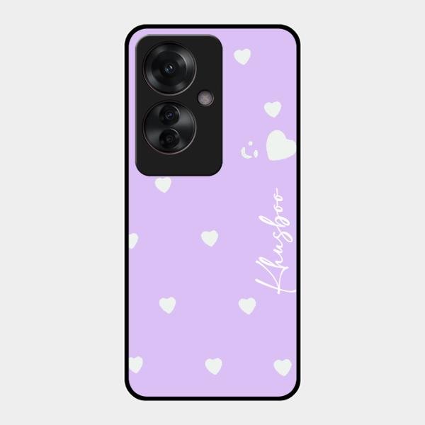 Be Loved Customized Glass Case Cover Purple For Oppo F25 Pro 5G