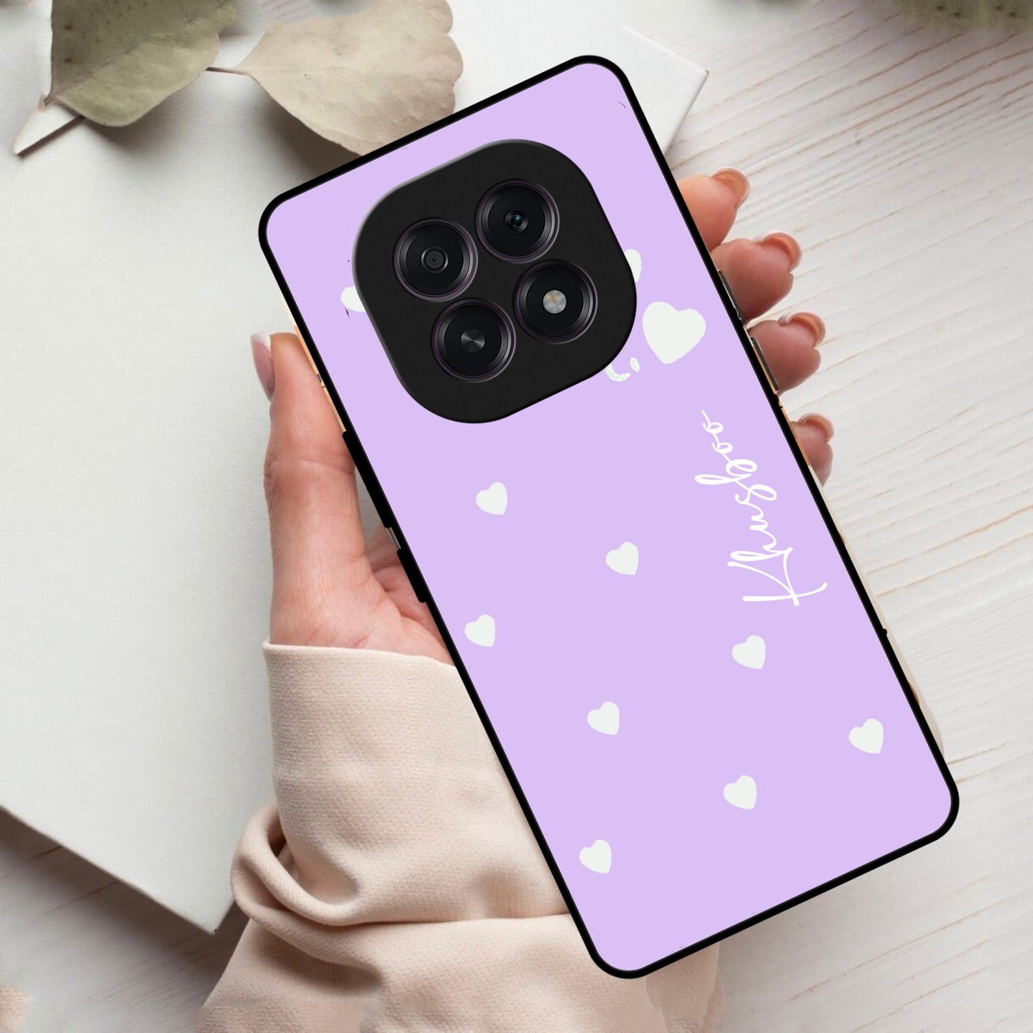 Be Loved Customized Glass Case Cover Purple For Oppo
