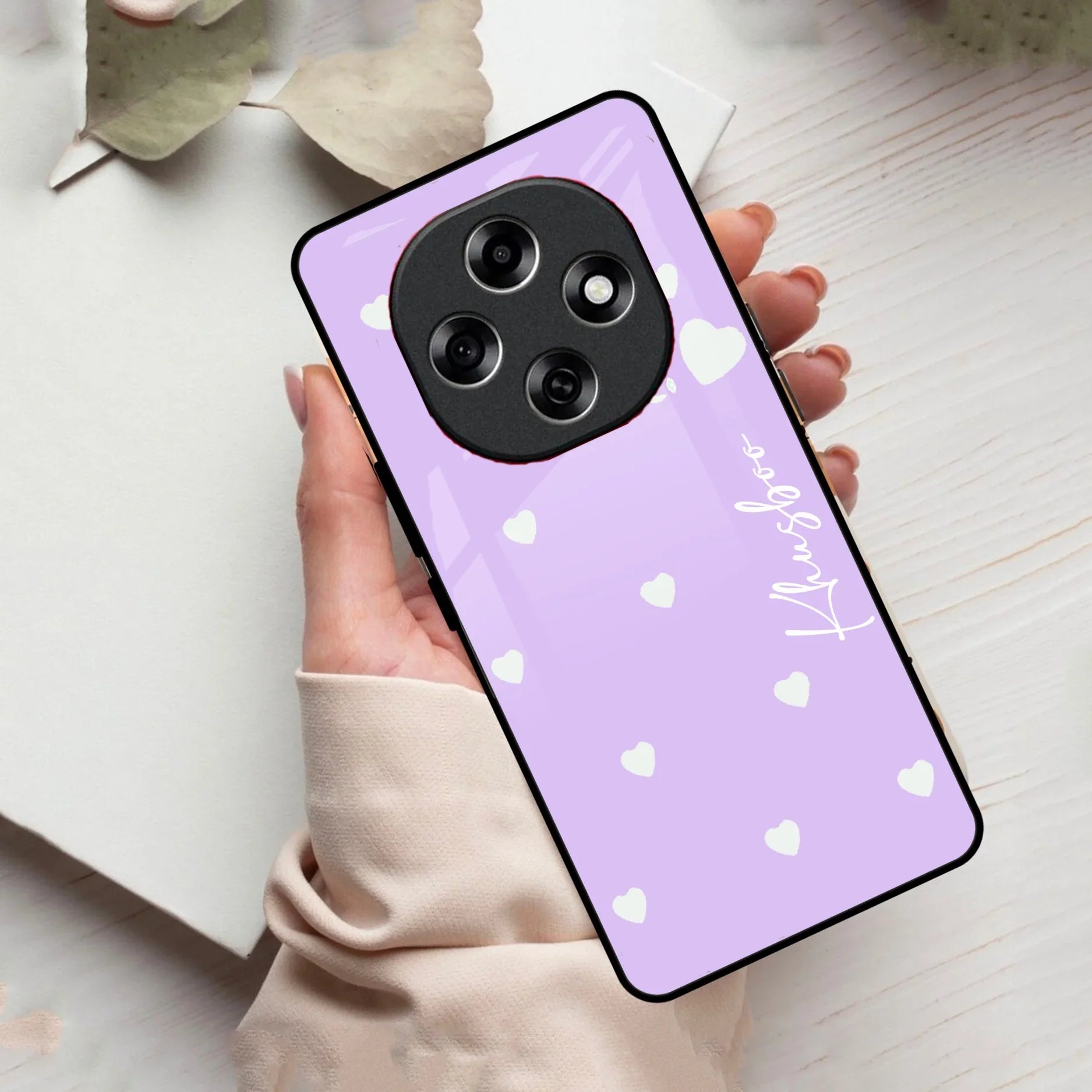 Be Loved Customized Glass Case Cover Purple For Oppo