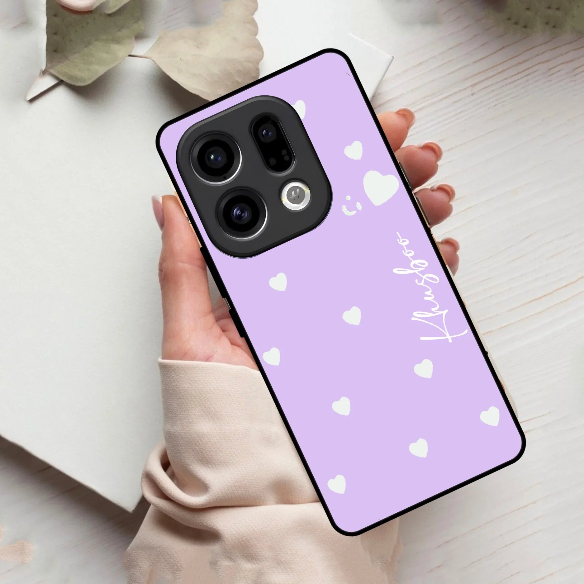Be Loved Customized Glass Case Cover Purple For Oppo