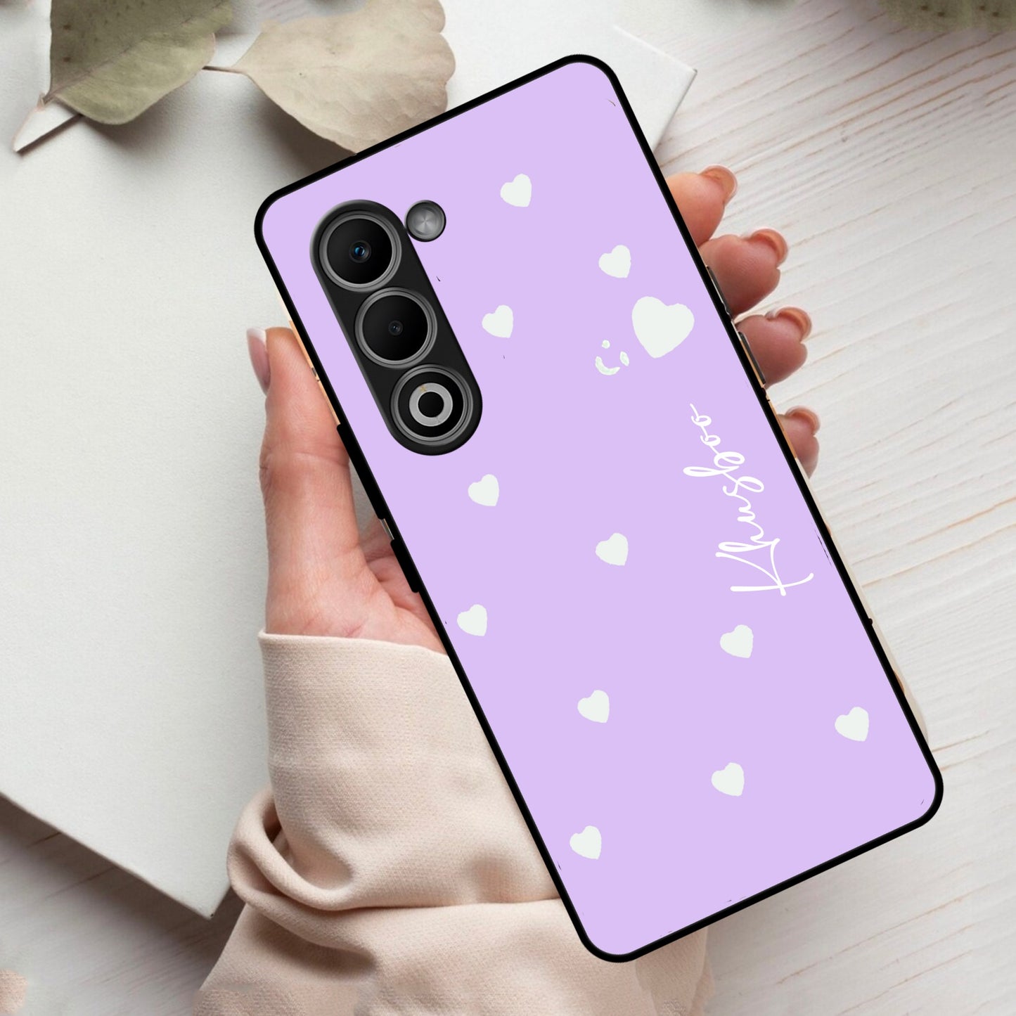 Be Loved Customized Glass Case Cover Purple For Oppo