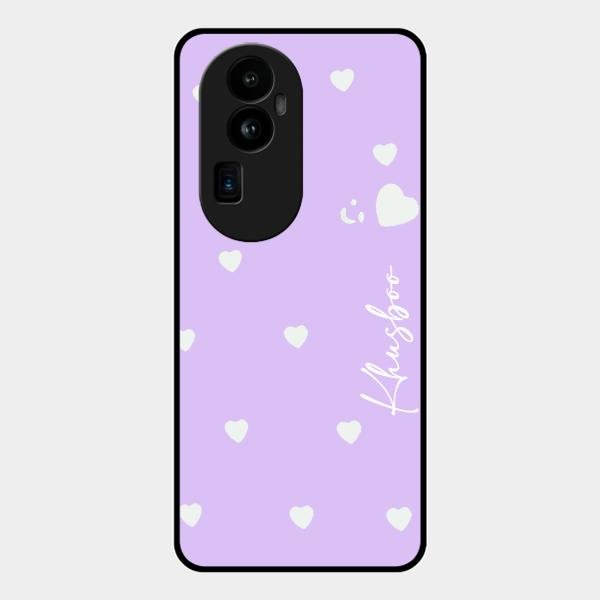 Be Loved Customized Glass Case Cover Purple For Oppo Reno 10 Pro Plus 5G
