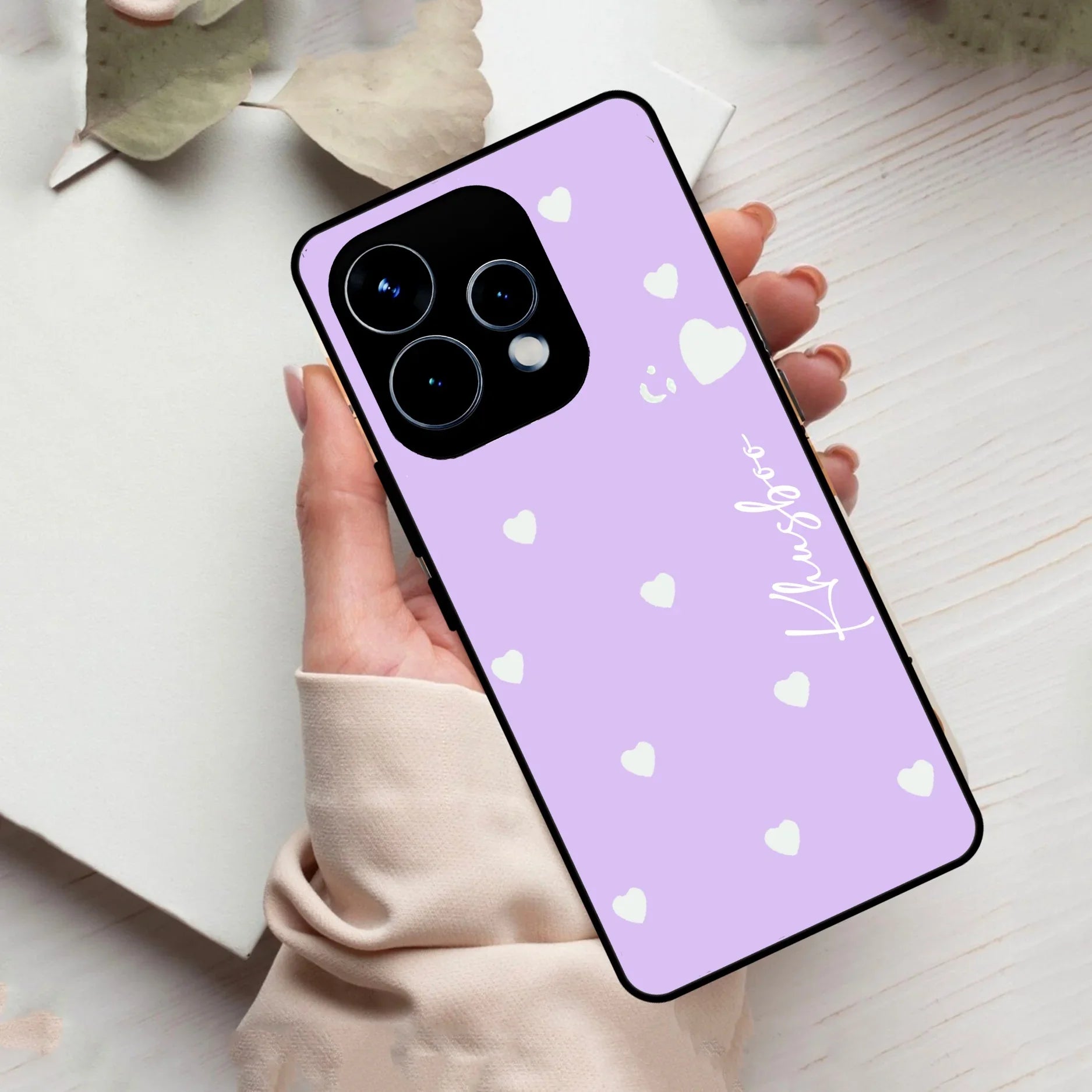 Be Loved Customized Glass Case Cover Purple For Oppo