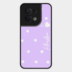 Be Loved Customized Glass Case Cover Purple For Oppo Reno 8 5G