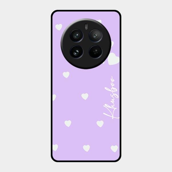 Be Loved Customized Glass Case Cover Purple For Realme 12 Pro Plus 5G