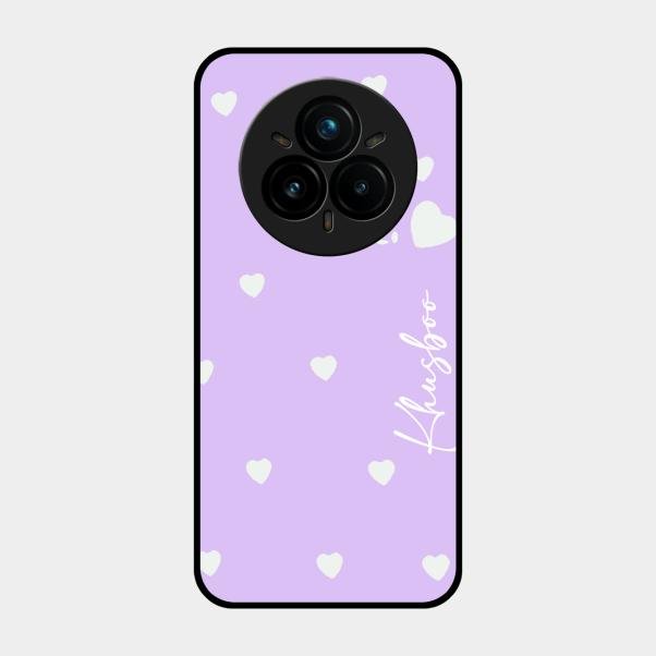 Be Loved Customized Glass Case Cover Purple For Realme 14 Pro 5G