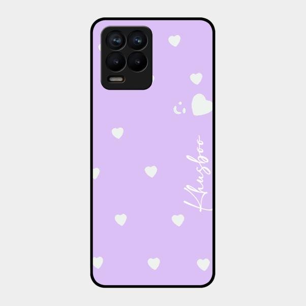 Be Loved Customized Glass Case Cover Purple For Realme 8 Pro