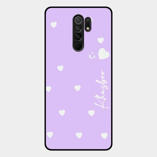 Be Loved Customized Glass Case Cover Purple For Redmi 9 Prime