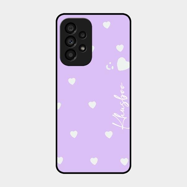 Be Loved Customized Glass Case Cover Purple For Samsung Galaxy A53 5G