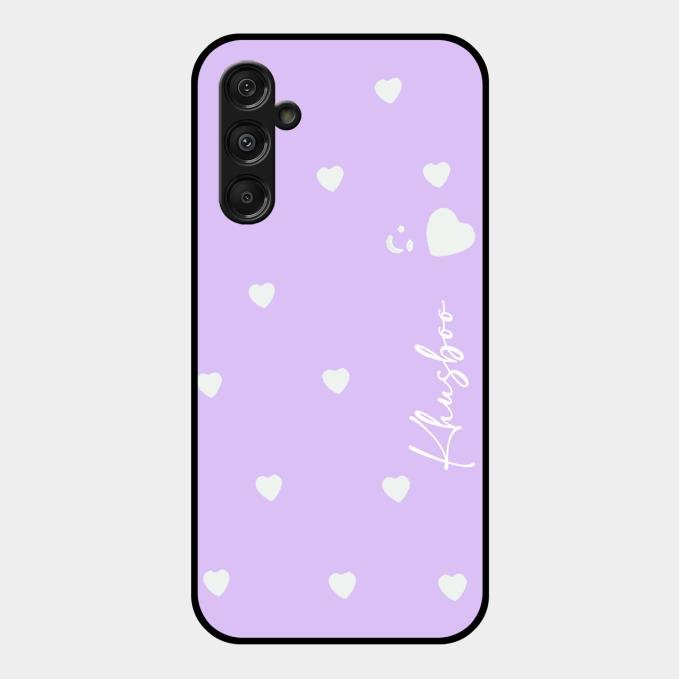 Be Loved Customized Glass Case Cover Purple For Samsung Galaxy F34 5G