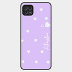 Be Loved Customized Glass Case Cover Purple For Samsung Galaxy F42 5G