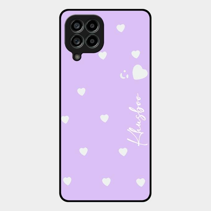 Be Loved Customized Glass Case Cover Purple For Samsung Galaxy M53 5G