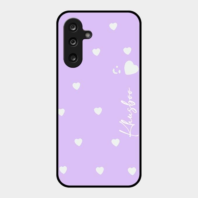 Be Loved Customized Glass Case Cover Purple For Samsung Galaxy M55S 5G