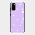 Be Loved Customized Glass Case Cover Purple For Samsung Galaxy S20