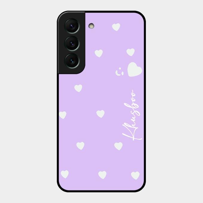 Be Loved Customized Glass Case Cover Purple For Samsung Galaxy S22 5G