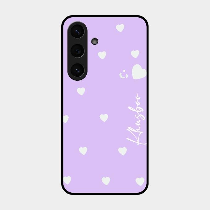 Be Loved Customized Glass Case Cover Purple For Samsung Galaxy S24 Fe 5G