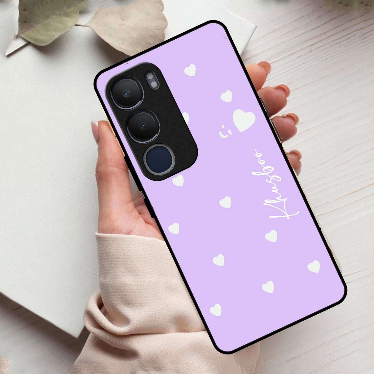 Be Loved Customized Glass Case Cover Purple For Vivo