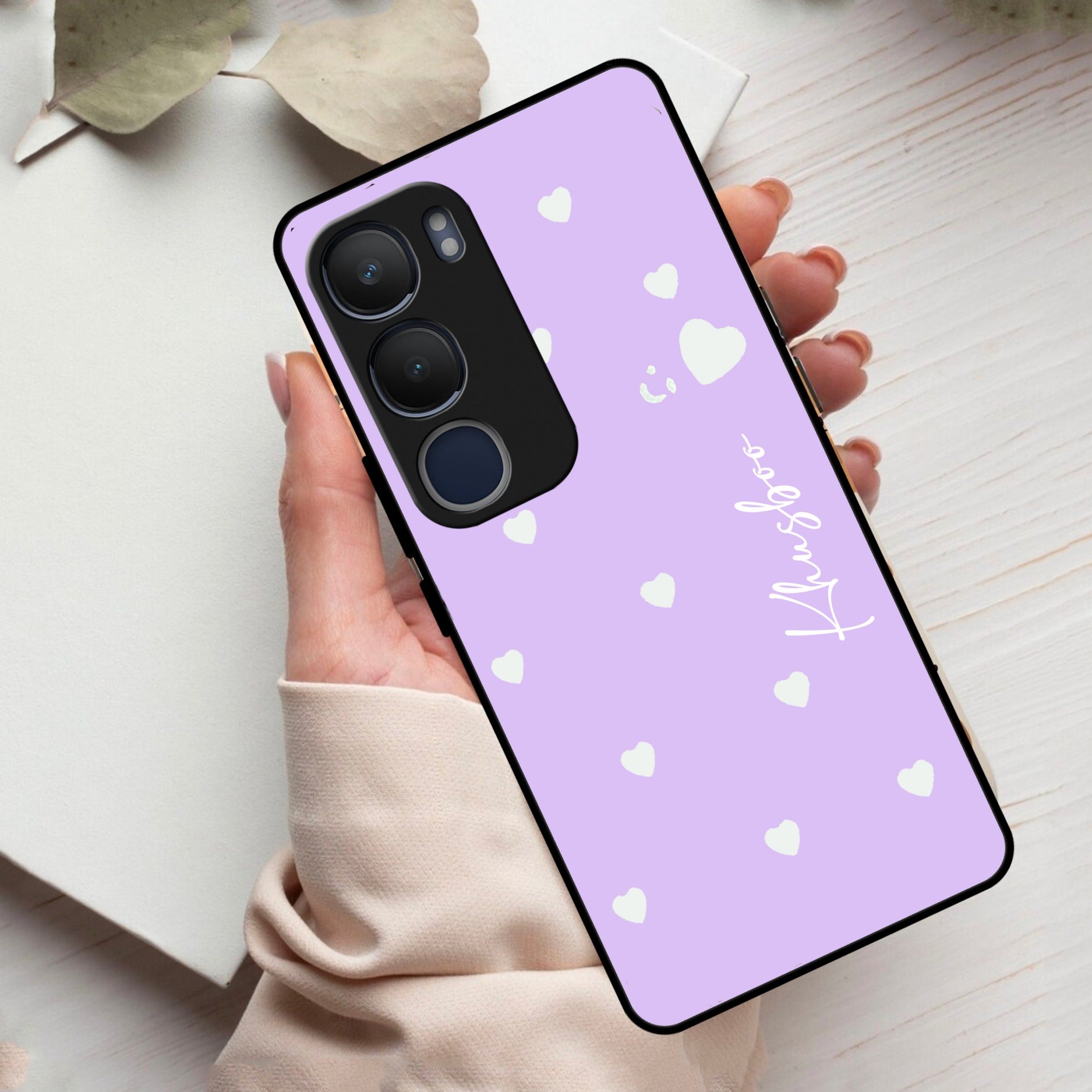 Be Loved Customized Glass Case Cover Purple For Vivo - ShopOnCliQ