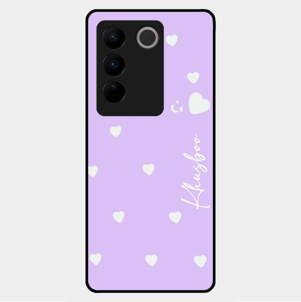 Be Loved Customized Glass Case Cover Purple For Vivo V27 5G