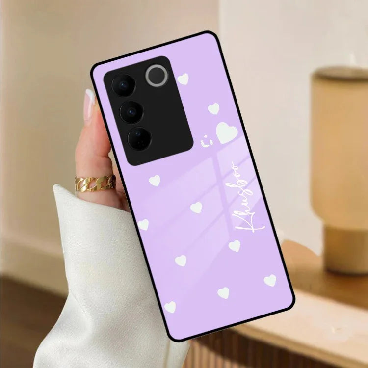 Be Loved Customized Glass Case Cover Purple For Vivo - ShopOnCliQ