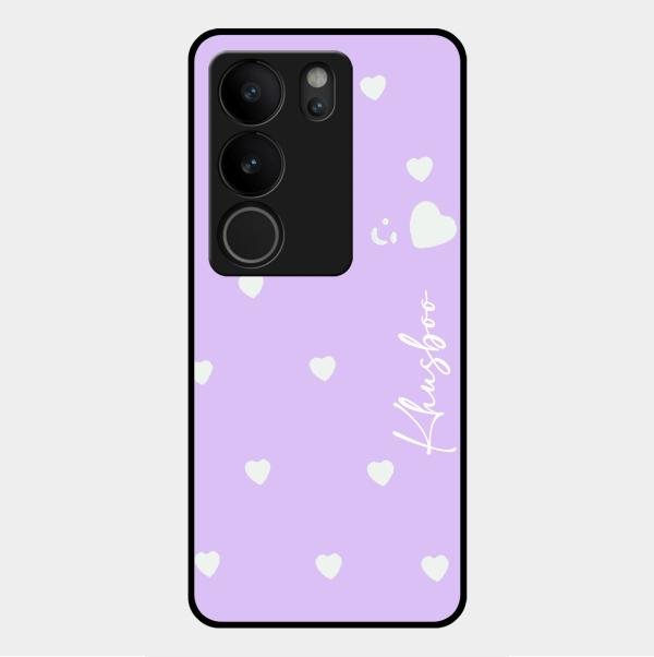 Be Loved Customized Glass Case Cover Purple For Vivo V29 Pro 5G
