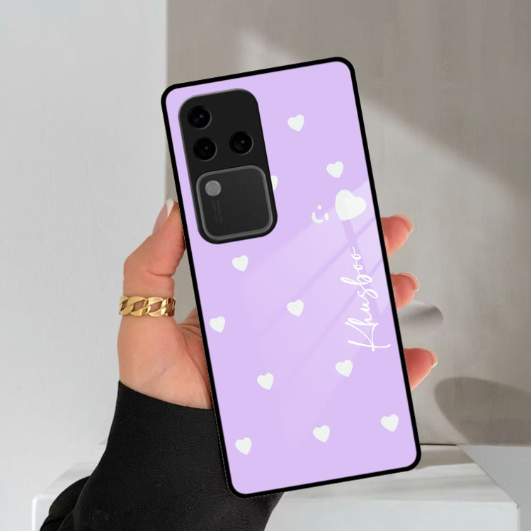 Be Loved Customized Glass Case Cover Purple For Vivo - ShopOnCliQ