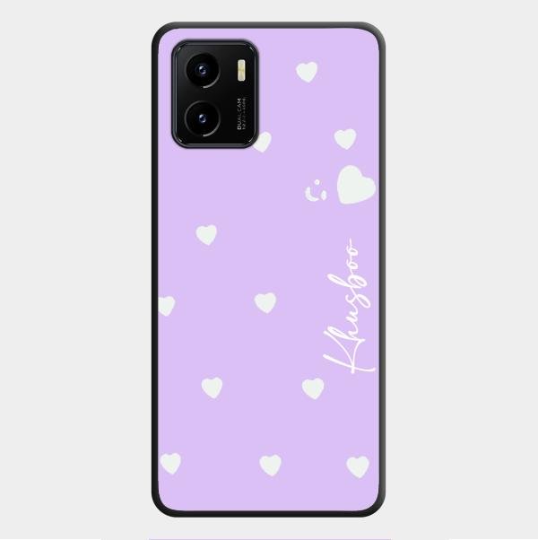 Be Loved Customized Glass Case Cover Purple For Vivo Y01