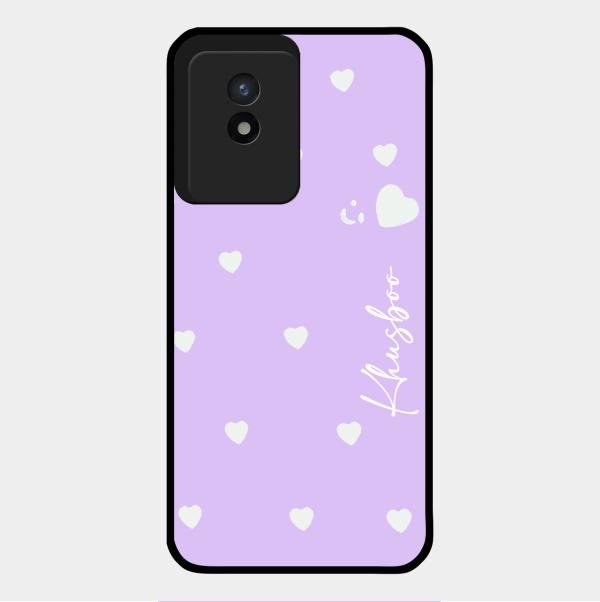 Be Loved Customized Glass Case Cover Purple For Vivo Y02T