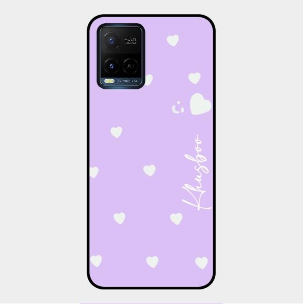 Be Loved Customized Glass Case Cover Purple For Vivo Y21