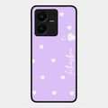 Be Loved Customized Glass Case Cover Purple For Vivo Y22