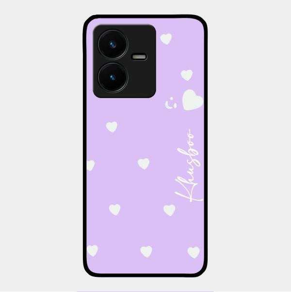 Be Loved Customized Glass Case Cover Purple For Vivo Y22