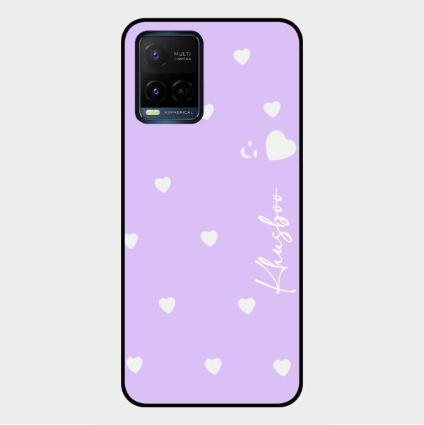 Be Loved Customized Glass Case Cover Purple For Vivo Y33T