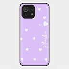 Be Loved Customized Glass Case Cover Purple For Xiaomi Mi 11 Lite