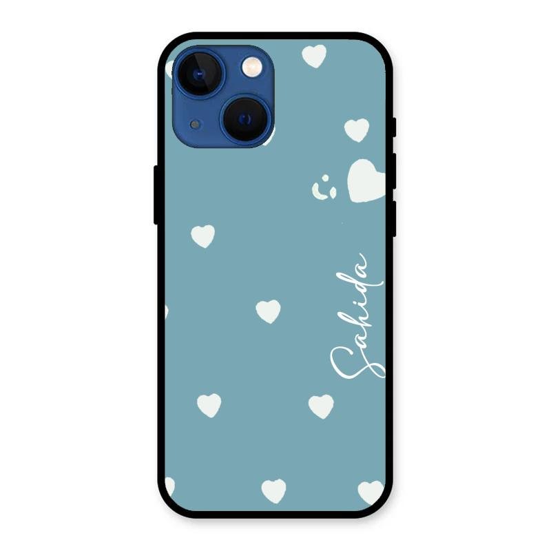 Be Loved Customized Glass Case Cover Sky Blue For iPhone 13 mini